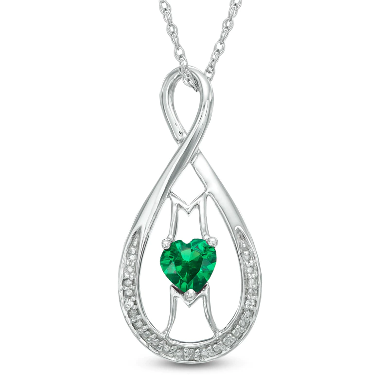 heart shaped mom necklace