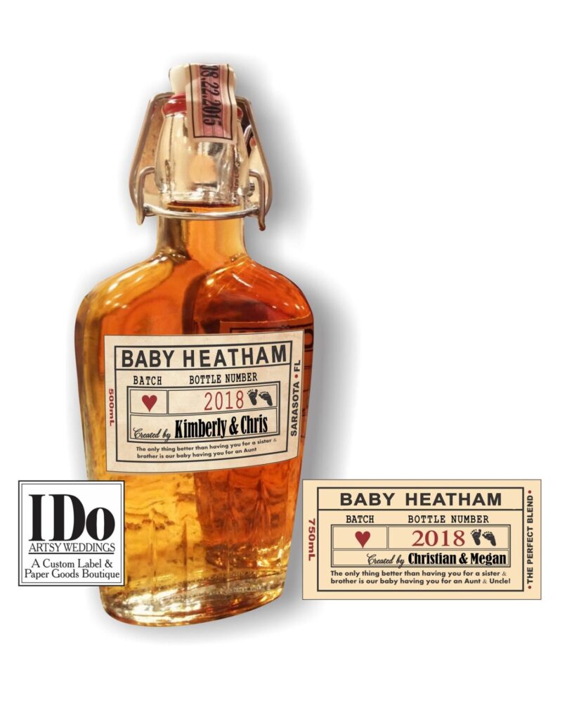 whiskey bottle pregnancy announcement
