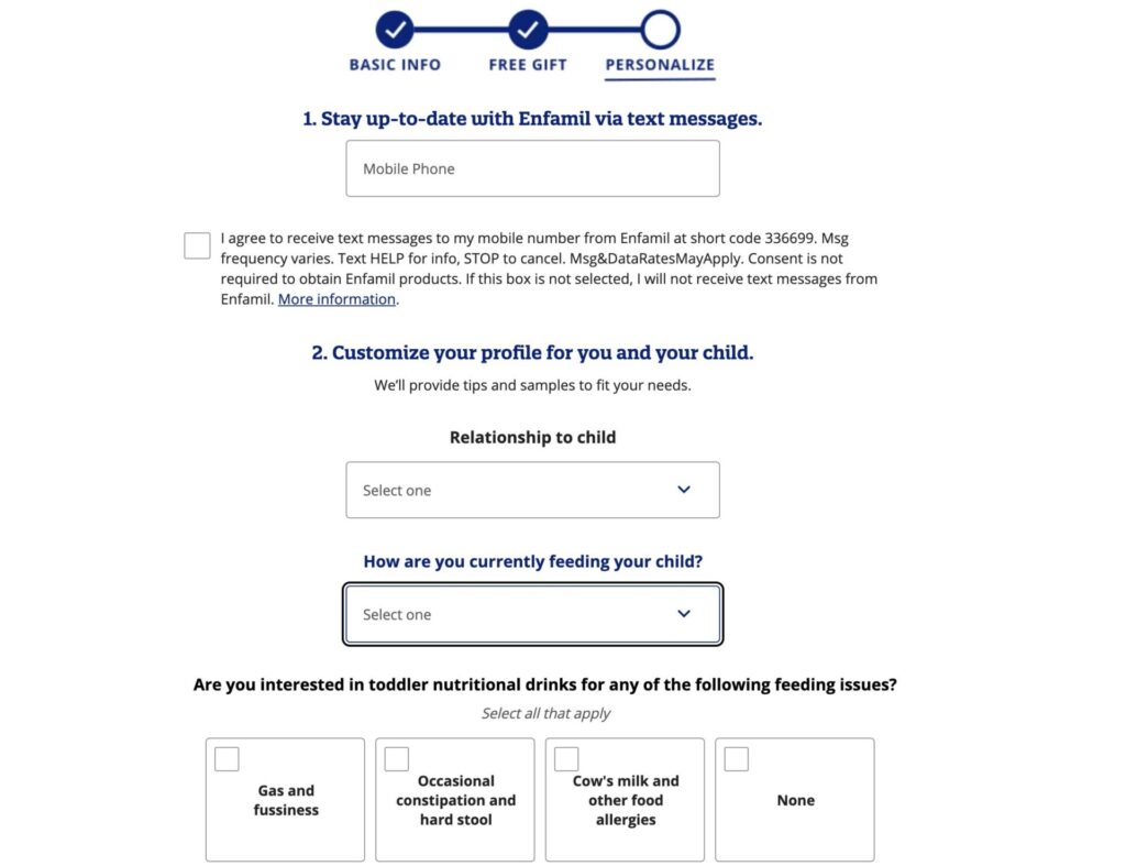 Enfamil free samples